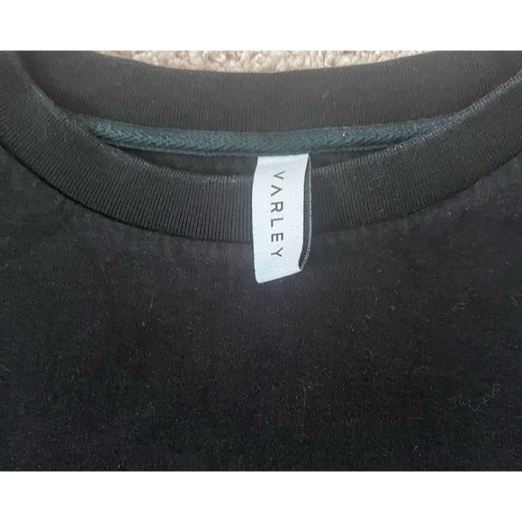 Varley Hardy Black Gold Buttons Crew Neck Sweatshirt With Logo on Back  Size S - Picture 3 of 9